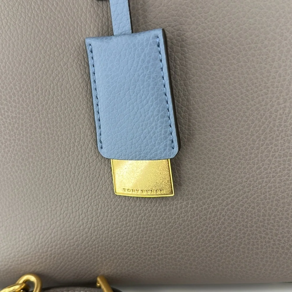 💥TORY BURCH - SMALL WALKER SATCHEL - GREY HERON - AG528 - Picture 5 of 17